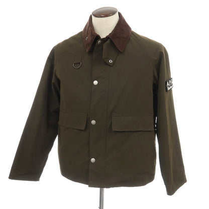 【中古】アーペーセー A.P.C. × Barbour SPEY ポリエステルコットン フィールドジャケット オリーブ【サイズL】【 状態ランクB 】【 メンズ 】
