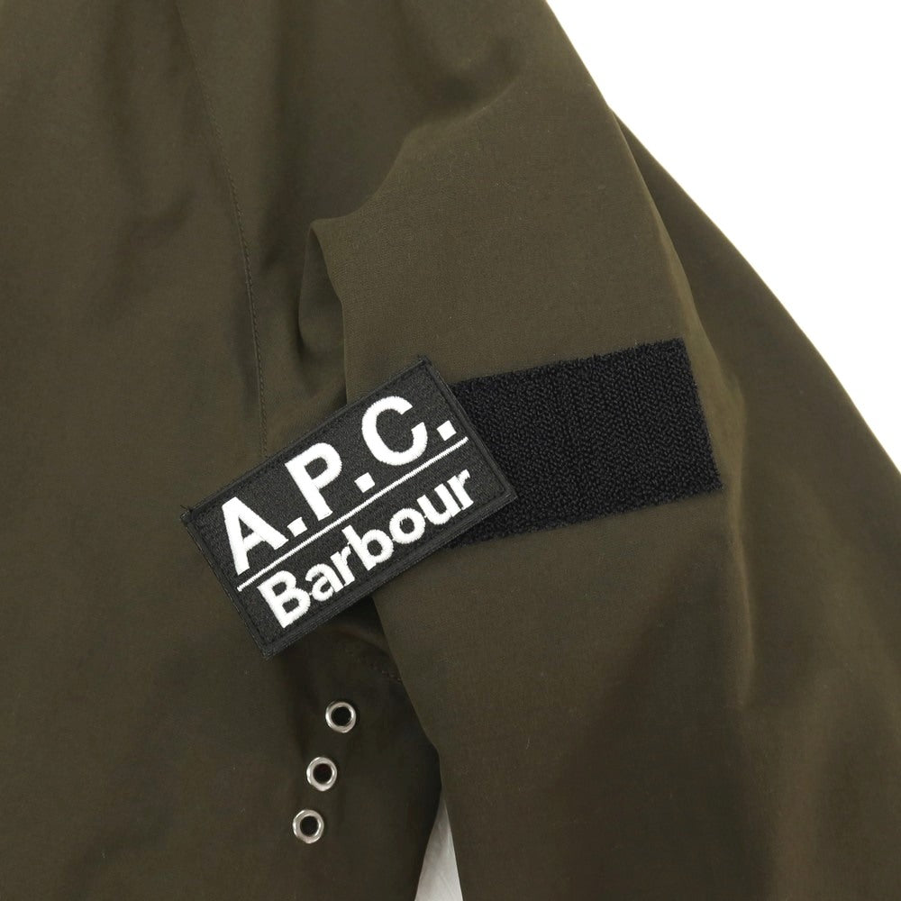 【中古】アーペーセー A.P.C. × Barbour SPEY ポリエステルコットン フィールドジャケット オリーブ【サイズL】【 状態ランクB 】【 メンズ 】
