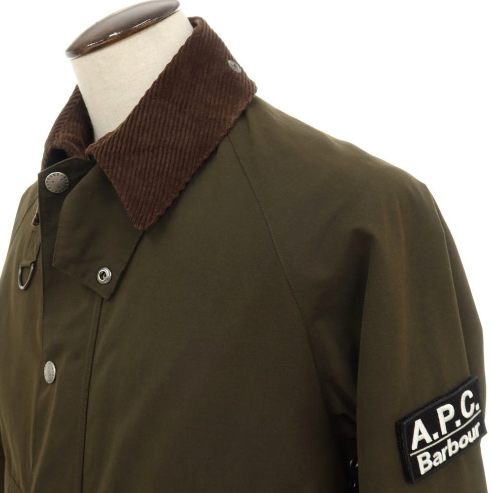 【中古】アーペーセー A.P.C. × Barbour SPEY ポリエステルコットン フィールドジャケット オリーブ【サイズL】【 状態ランクB 】【 メンズ 】