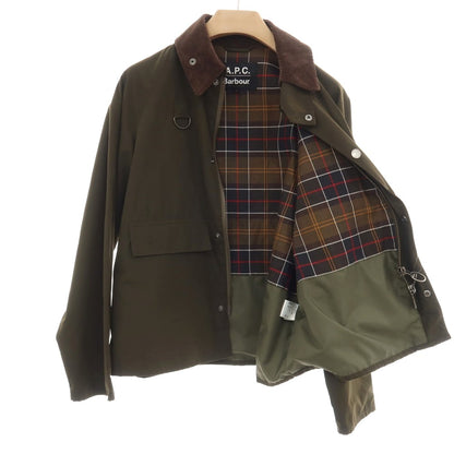 【中古】アーペーセー A.P.C. × Barbour SPEY ポリエステルコットン フィールドジャケット オリーブ【サイズL】【 状態ランクB 】【 メンズ 】
