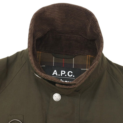 【中古】アーペーセー A.P.C. × Barbour SPEY ポリエステルコットン フィールドジャケット オリーブ【サイズL】【 状態ランクB 】【 メンズ 】