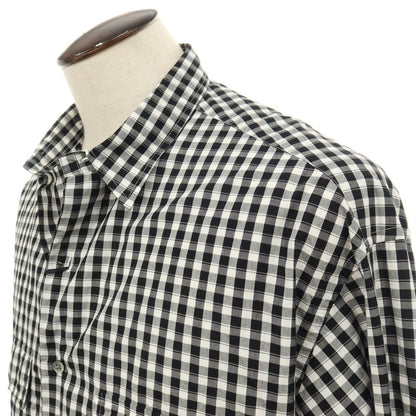 【中古】ポータークラシック PORTER CLASSIC ROLL UP GINGHAM CHECK SHIRT コットン ギンガムチェック カジュアルシャツ ブラックxホワイト【サイズL】【 状態ランクB 】【 メンズ 】