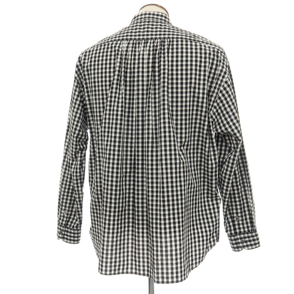 【中古】ポータークラシック PORTER CLASSIC ROLL UP GINGHAM CHECK SHIRT コットン ギンガムチェック カジュアルシャツ ブラックxホワイト【サイズL】【 状態ランクB 】【 メンズ 】