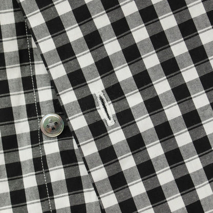 【中古】ポータークラシック PORTER CLASSIC ROLL UP GINGHAM CHECK SHIRT コットン ギンガムチェック カジュアルシャツ ブラックxホワイト【サイズL】【 状態ランクB 】【 メンズ 】