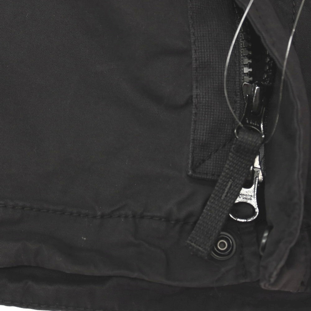 【中古】ストーンアイランド STONE ISLAND ストレッチ コットン ダブルジップ 半袖シャツ ブラック【サイズL】【 状態ランクB 】【 メンズ 】