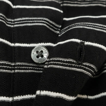 【中古】【未使用】マッキントッシュ ロンドン MACKINTOSH LONDON コットン ボーダー ロゴ ジャカード 半袖ポロシャツ ブラックxホワイト【サイズLL】【 状態ランクS 】【 メンズ 】