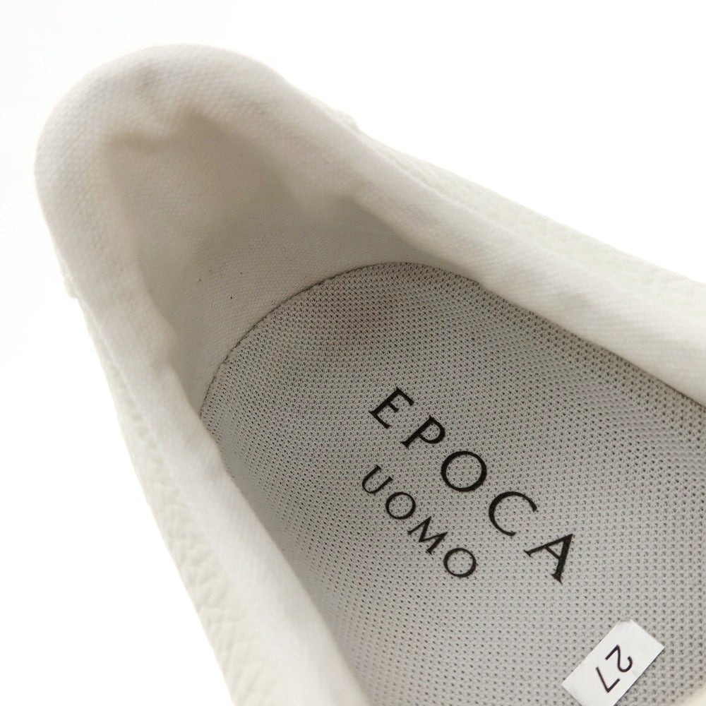 【中古】エポカウォモ EPOCA UOMO レザー スニーカー ホワイト【サイズ27】【 状態ランクA 】【 メンズ 】
