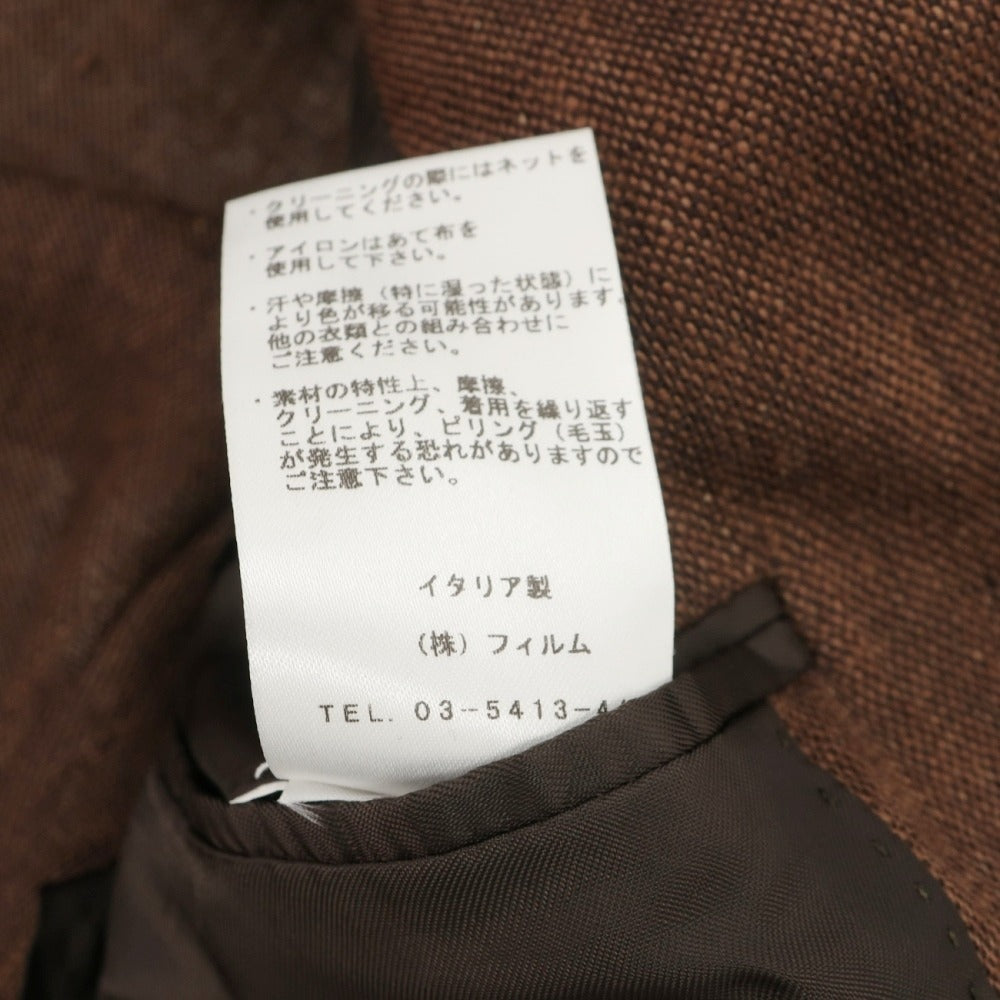 【中古】ティト アレグレット TITO ALLEGRETTO リネン 3つボタン テーラードジャケット ブラウン【サイズ52】【 状態ランクB 】【 メンズ 】
