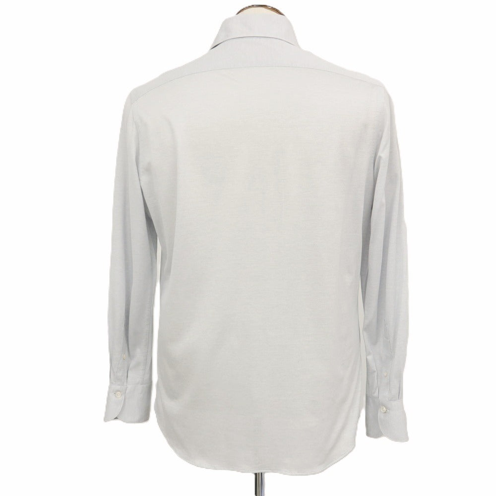 【中古】フィナモレ Finamore jersey コットン ワイドカラー カジュアルシャツ ライトグレー【サイズL】【 状態ランクB 】【 メンズ 】