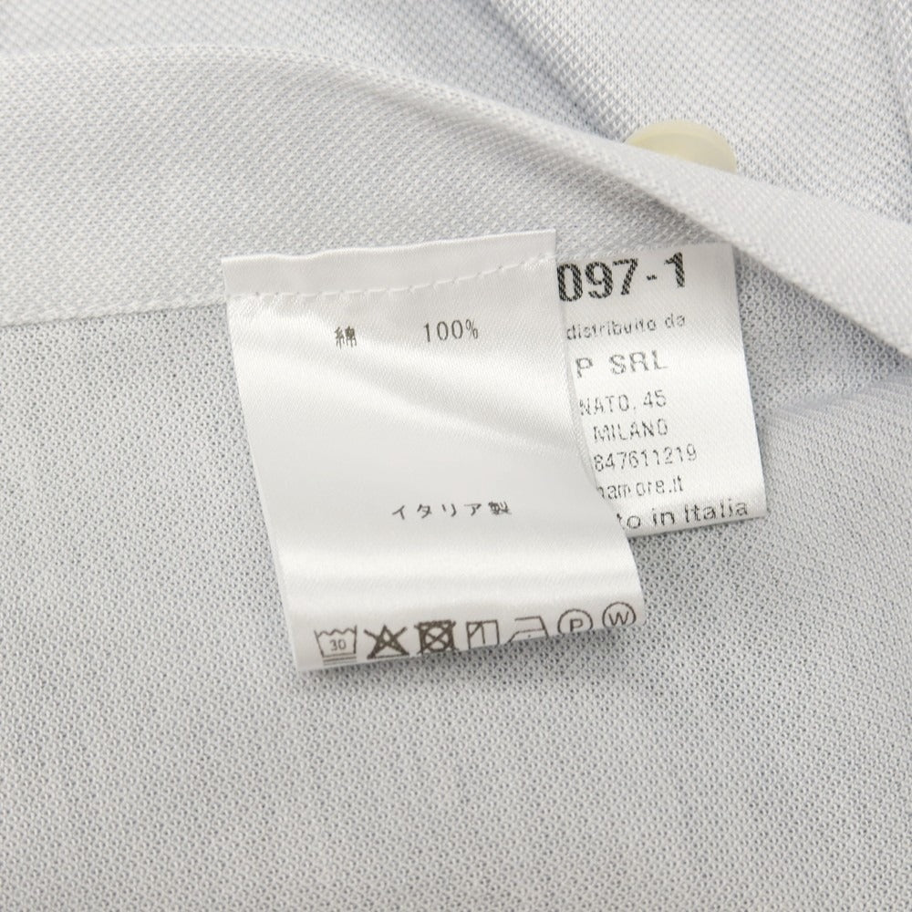 【中古】フィナモレ Finamore jersey コットン ワイドカラー カジュアルシャツ ライトグレー【サイズL】【 状態ランクB 】【 メンズ 】