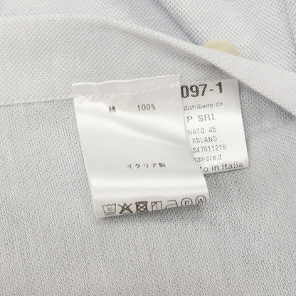 【中古】フィナモレ Finamore jersey コットン ワイドカラー カジュアルシャツ ライトグレー【サイズL】【 状態ランクB 】【 メンズ 】
