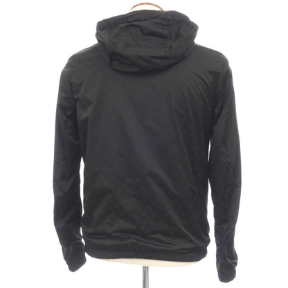 【中古】ヘルノ Herno リバーシブル モノグラム柄ジャカード＆ストレッチメッシュ シェルジャケット ブラック【サイズ46】【 状態ランクB 】【 メンズ 】