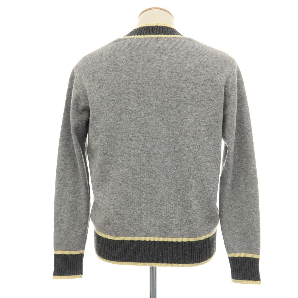 【中古】ヴァンドリ Vandori ウールカシミヤ ニット カーディガン グレー【サイズS】【 状態ランクB 】【 メンズ 】