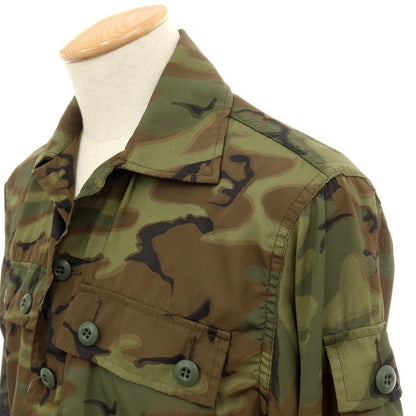 【中古】ビームスプラス BEAMS PLUS メッシュ カモフラージュ ジャカード マッピングプリント ミリタリージャケット オリーブ【サイズS】【 状態ランクB 】【 メンズ 】