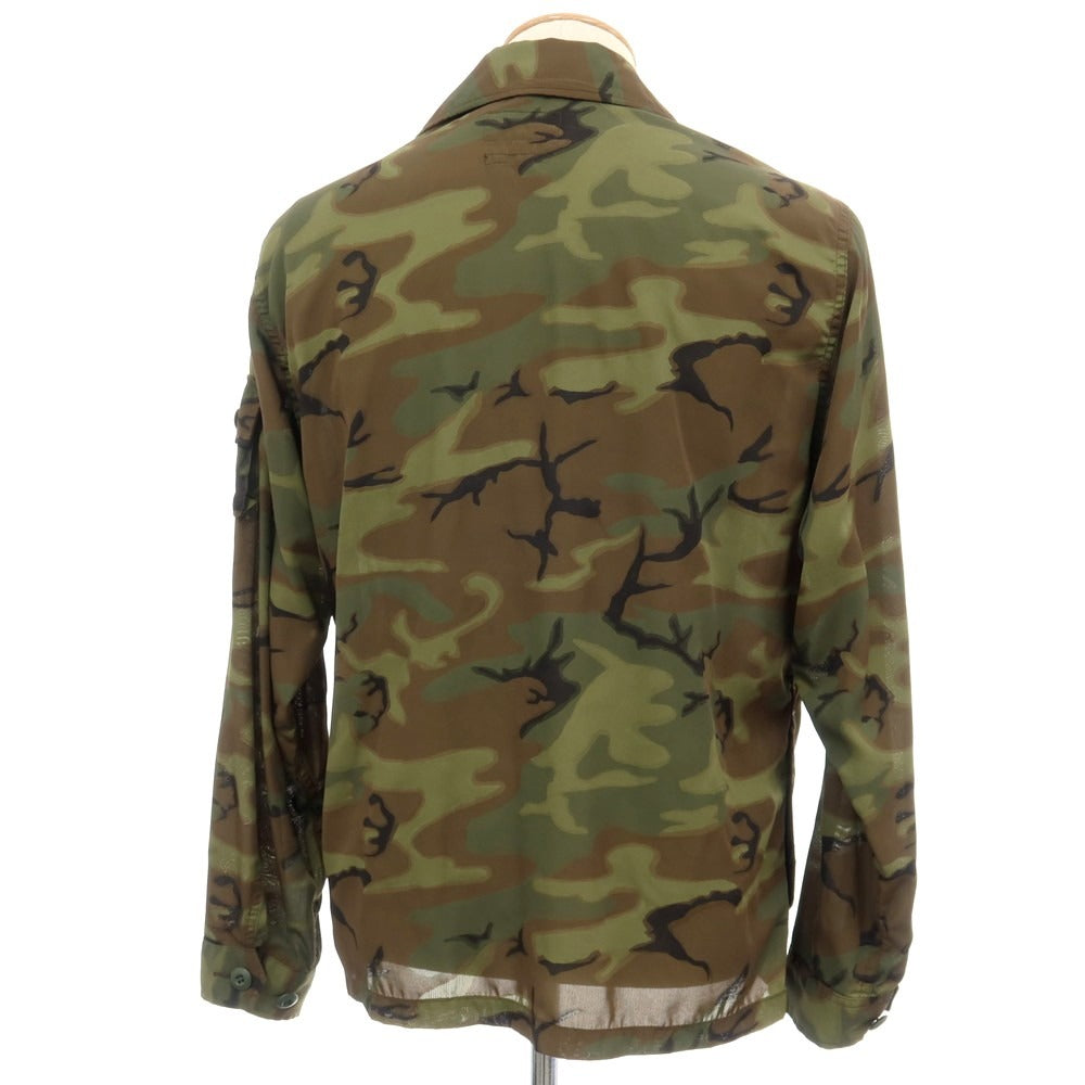 【中古】ビームスプラス BEAMS PLUS メッシュ カモフラージュ ジャカード マッピングプリント ミリタリージャケット オリーブ【サイズS】【 状態ランクB 】【 メンズ 】