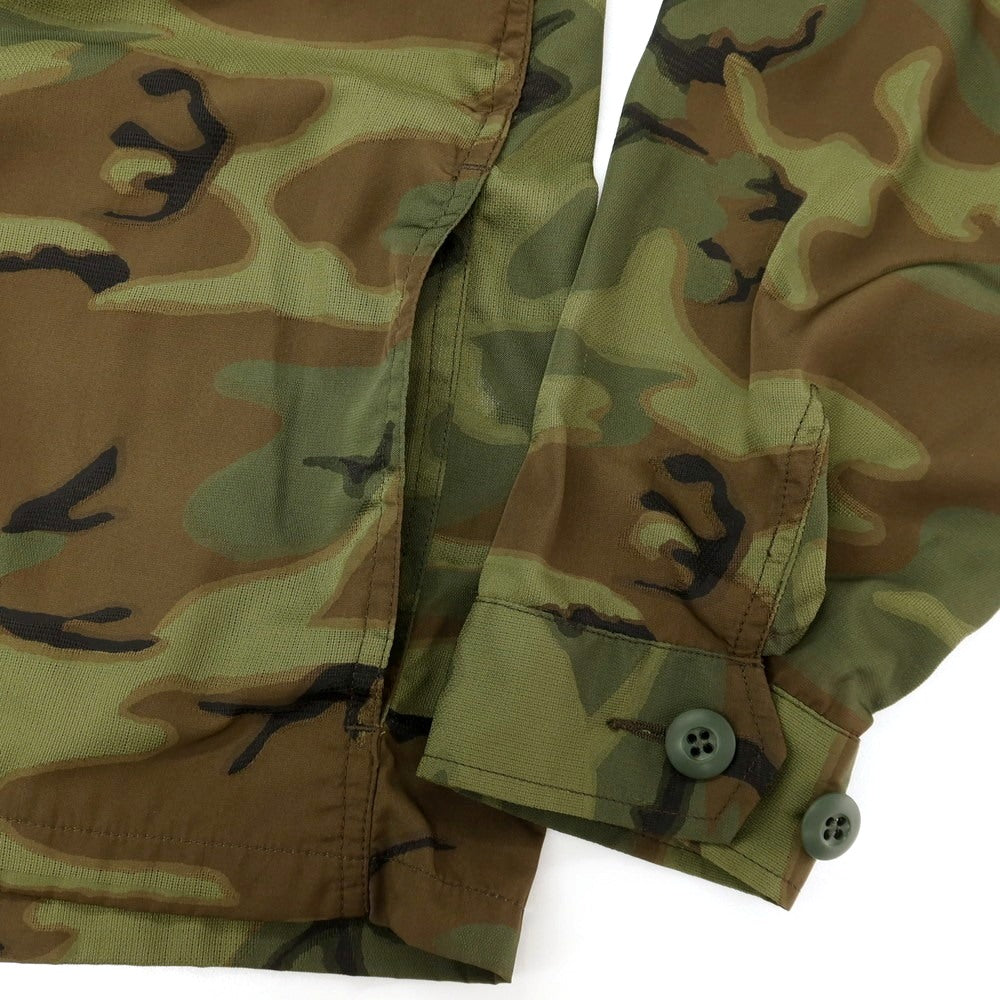 【中古】ビームスプラス BEAMS PLUS メッシュ カモフラージュ ジャカード マッピングプリント ミリタリージャケット オリーブ【サイズS】【 状態ランクB 】【 メンズ 】