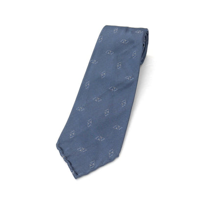 【中古】タイユアタイ TIE YOUR TIE シルク 小紋柄ネクタイ スモークブルー【 状態ランクC 】【 メンズ 】