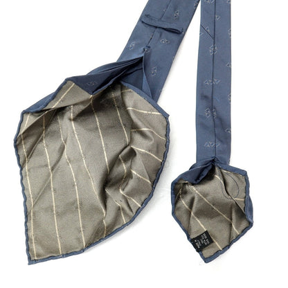 【中古】タイユアタイ TIE YOUR TIE シルク 小紋柄ネクタイ スモークブルー【 状態ランクC 】【 メンズ 】