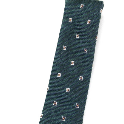 【中古】クリケット CRICKET シルク 小紋柄ネクタイ ダークグリーン【 状態ランクB 】【 メンズ 】
