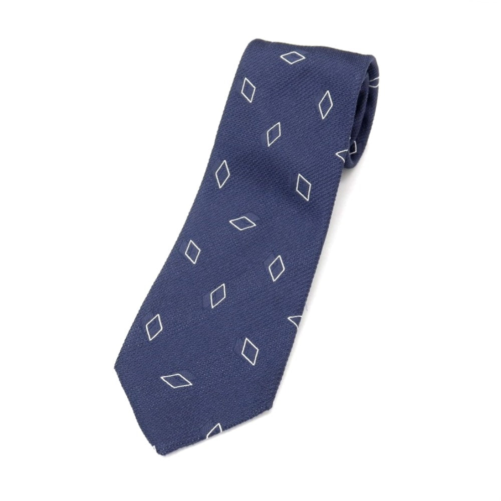 【中古】アザブテーラー azabu tailor シルク 小紋柄ネクタイ ネイビー【 状態ランクB 】【 メンズ 】