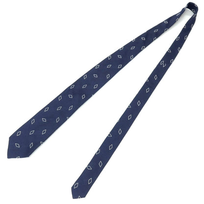 【中古】アザブテーラー azabu tailor シルク 小紋柄ネクタイ ネイビー【 状態ランクB 】【 メンズ 】