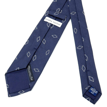 【中古】アザブテーラー azabu tailor シルク 小紋柄ネクタイ ネイビー【 状態ランクB 】【 メンズ 】