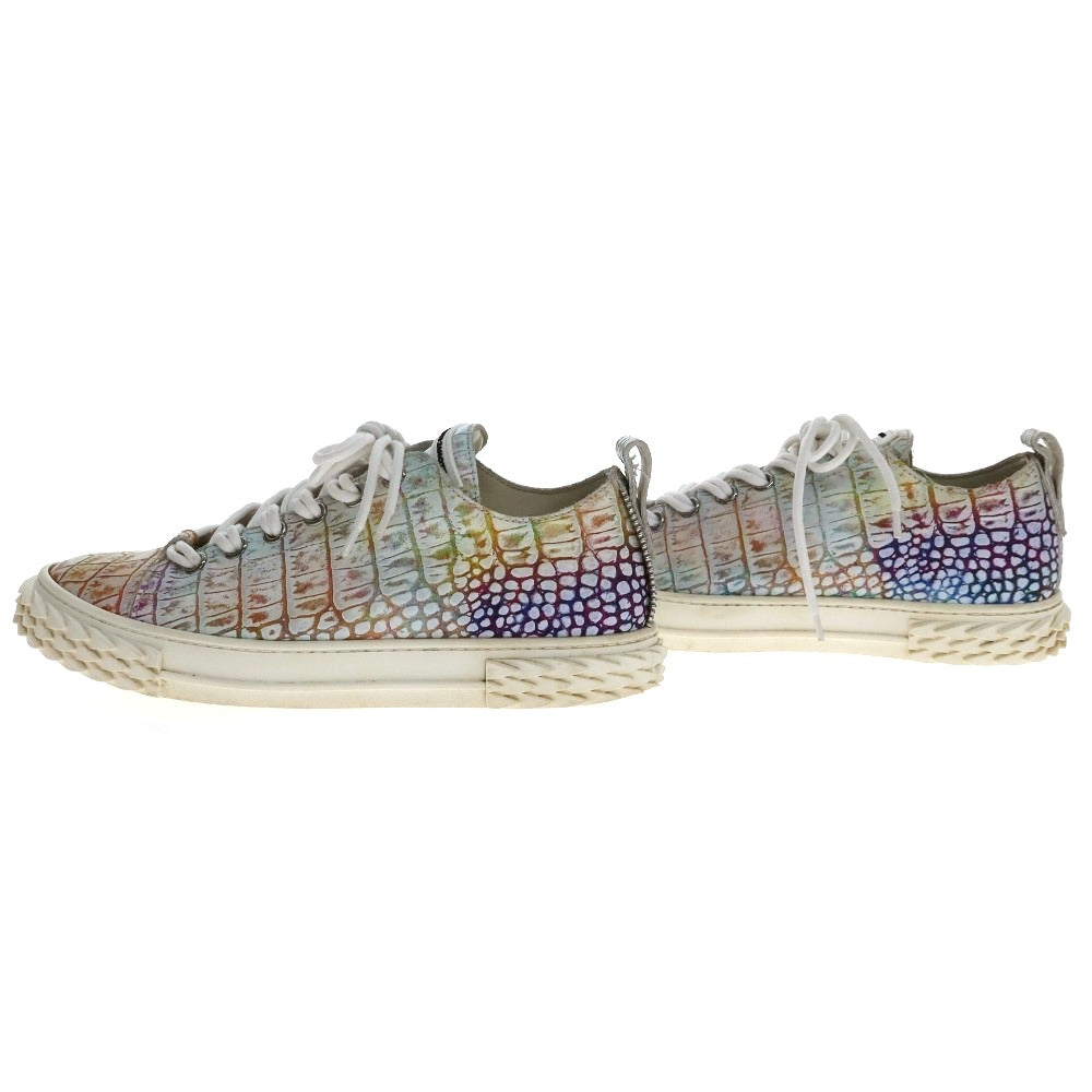 【中古】ジュゼッペザノッティ GIUSEPPE ZANOTTI レインボー レザー スニーカー マルチカラー【サイズ41】【 状態ランクB 】【 メンズ 】