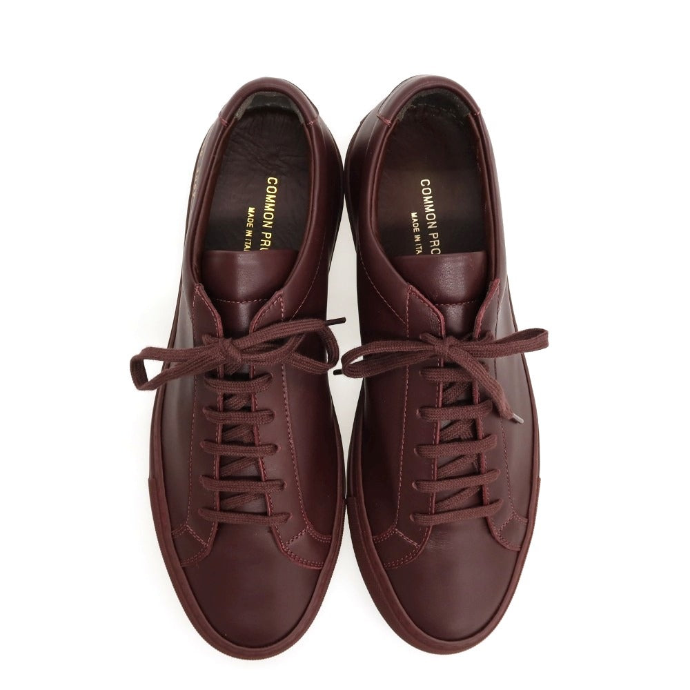 【中古】【未使用】コモンプロジェクツ COMMON PROJECTS レザー スニーカー バーガンディ【サイズ40】【 状態ランクS 】【 メンズ 】