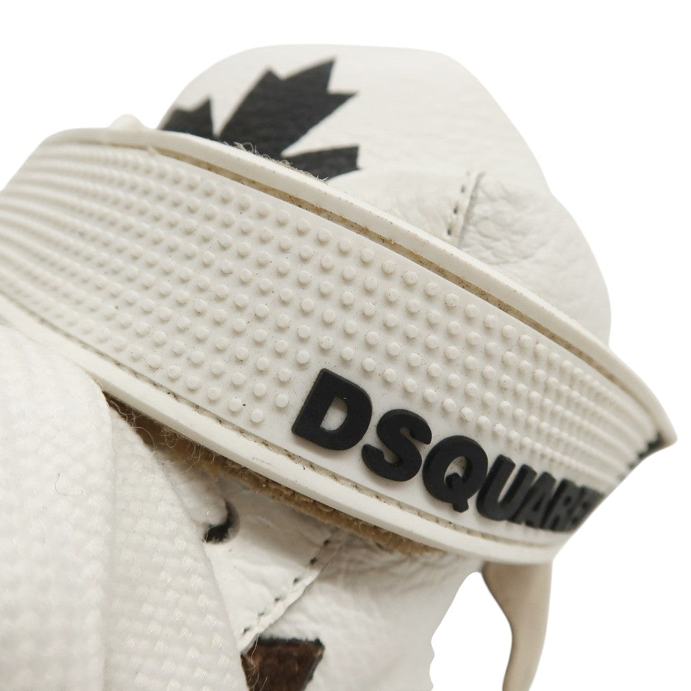 【中古】ディースクエアード DSQUARED2 Canadian レザー スニーカー ホワイトxベージュ【サイズ41】【 状態ランクB 】【 メンズ 】