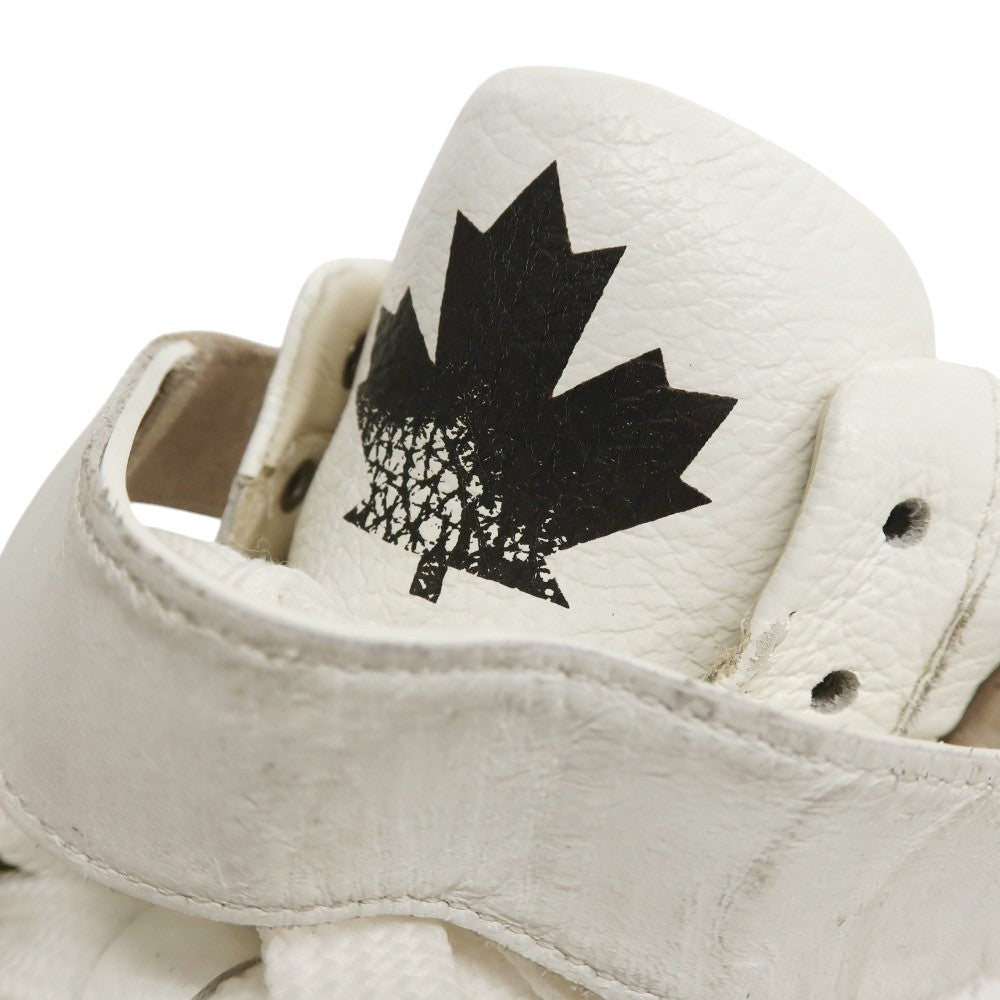 【中古】ディースクエアード DSQUARED2 Canadian レザー スニーカー ホワイトxベージュ【サイズ41】【 状態ランクB 】【 メンズ 】