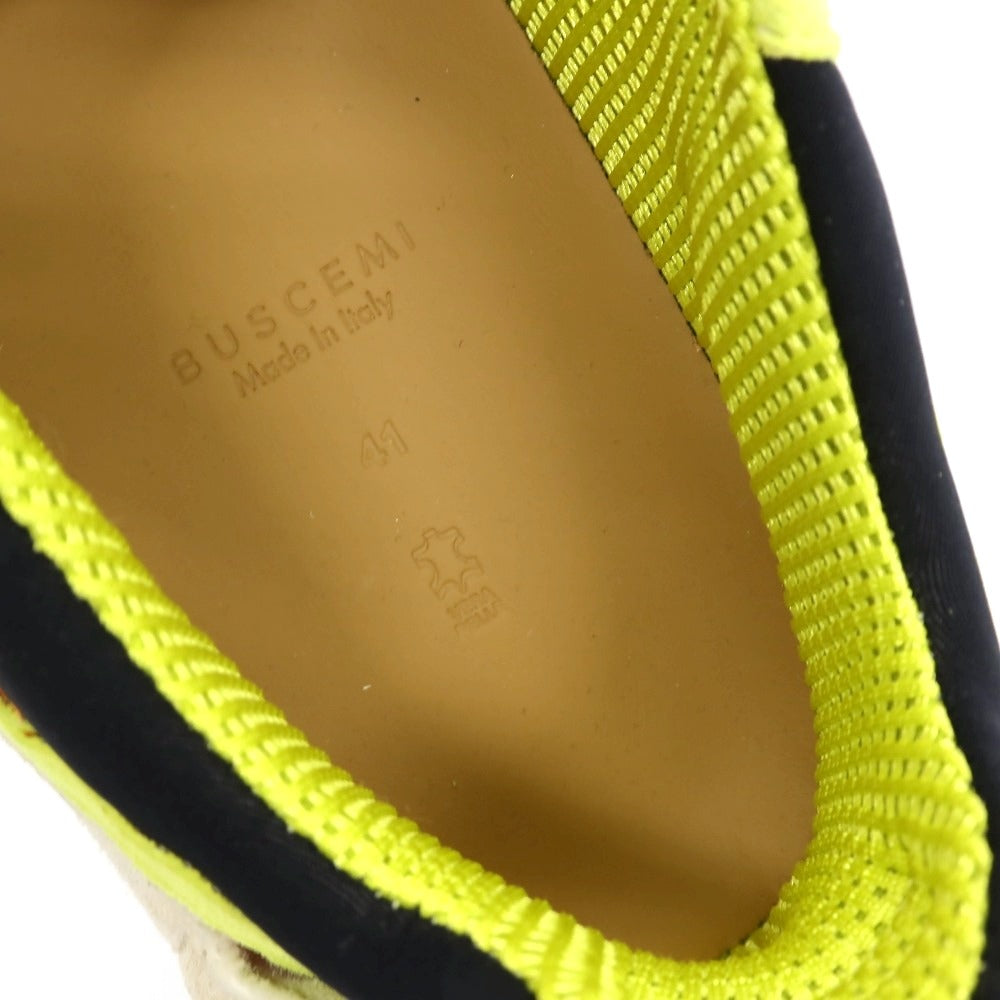 【中古】【未使用】ブシェミ BUSCEMI スエード スニーカー イエローxオレンジ【サイズ41】【 状態ランクS 】【 メンズ 】