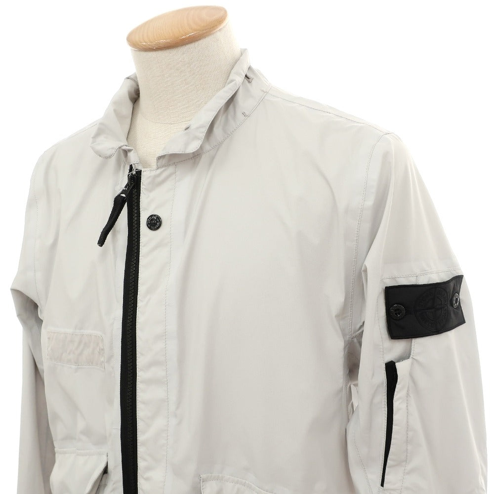 【中古】ストーンアイランド STONE ISLAND PULVER-R 3L ナイロン フィッシュテール ジャケット ブルゾン ライトグレー【サイズS】【 状態ランクB 】【 メンズ 】