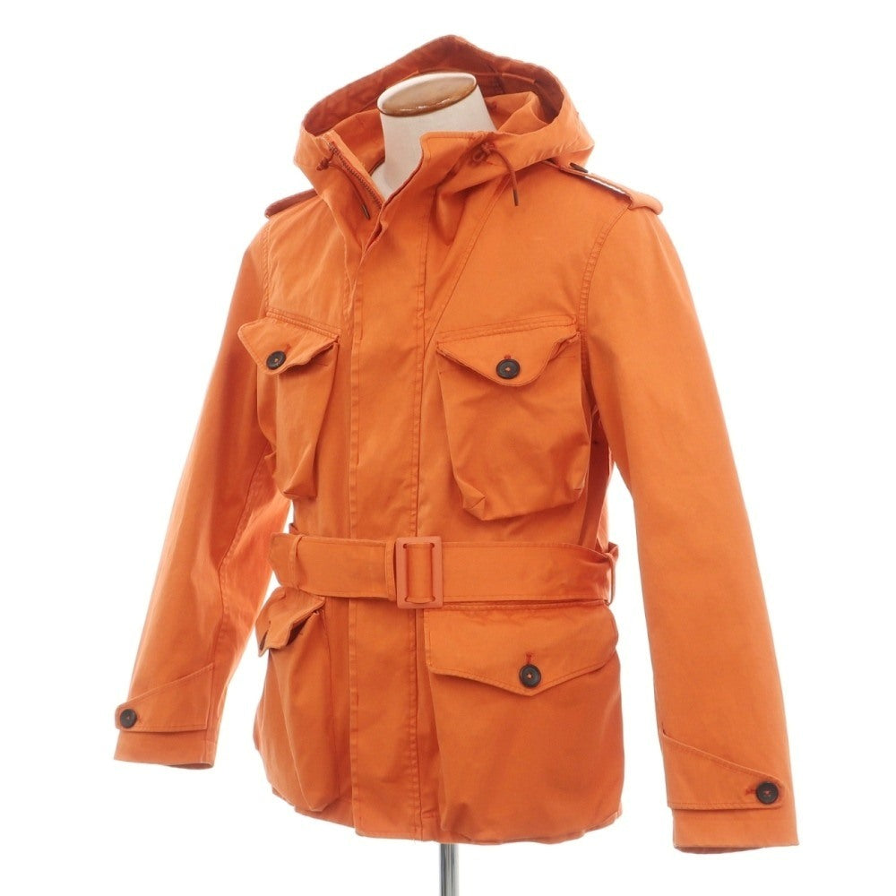 【中古】テンシー Ten c Smock Snow ポリエステルナイロン フーデッド フィールドジャケット オレンジ【サイズ46】【 状態ランクB 】【 メンズ 】