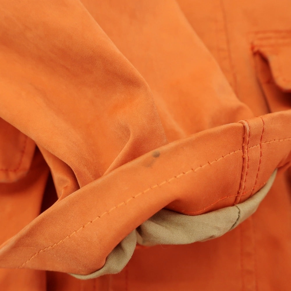 【中古】テンシー Ten c Smock Snow ポリエステルナイロン フーデッド フィールドジャケット オレンジ【サイズ46】【 状態ランクB 】【 メンズ 】