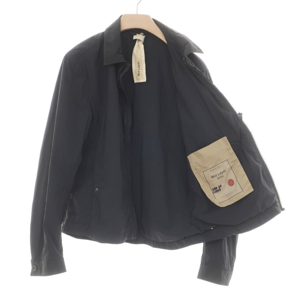 【中古】テンシー Ten c Mid Layer ジップアップ ナイロンジャケット ブルゾン ブラック【サイズ46】【 状態ランクB 】【 メンズ 】