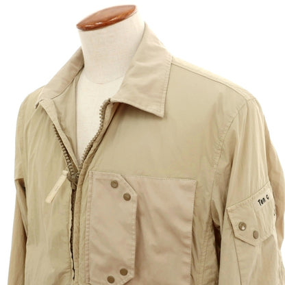 【中古】テンシー Ten c Mid Layer ジップアップ ナイロンジャケット ブルゾン ベージュ【サイズ46】【 状態ランクC 】【 メンズ 】
