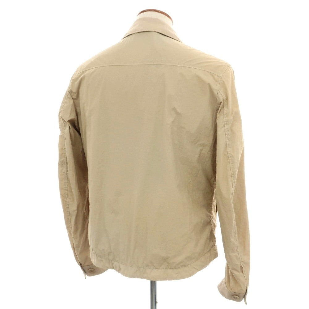 【中古】テンシー Ten c Mid Layer ジップアップ ナイロンジャケット ブルゾン ベージュ【サイズ46】【 状態ランクC 】【 メンズ 】