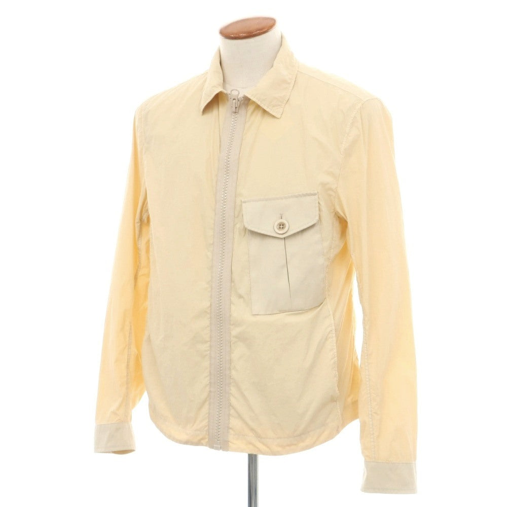 【中古】テンシー Ten c Mid Layer ジップアップ ナイロンジャケット ブルゾン クリームベージュ【サイズ46】【 状態ランクB 】【 メンズ 】