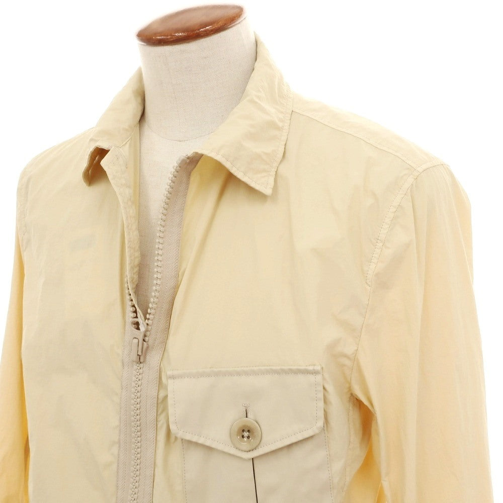 【中古】テンシー Ten c Mid Layer ジップアップ ナイロンジャケット ブルゾン クリームベージュ【サイズ46】【 状態ランクB 】【 メンズ 】
