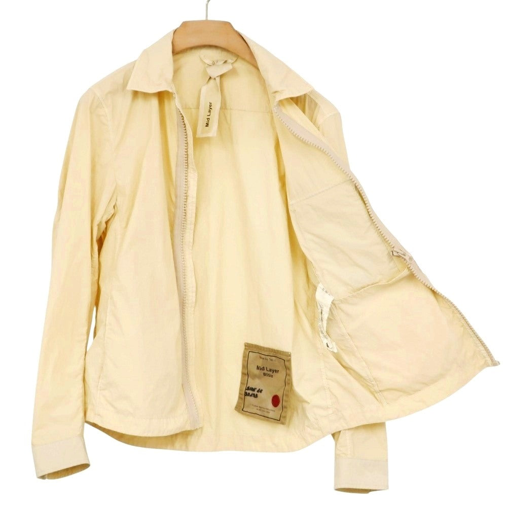 【中古】テンシー Ten c Mid Layer ジップアップ ナイロンジャケット ブルゾン クリームベージュ【サイズ46】【 状態ランクB 】【 メンズ 】