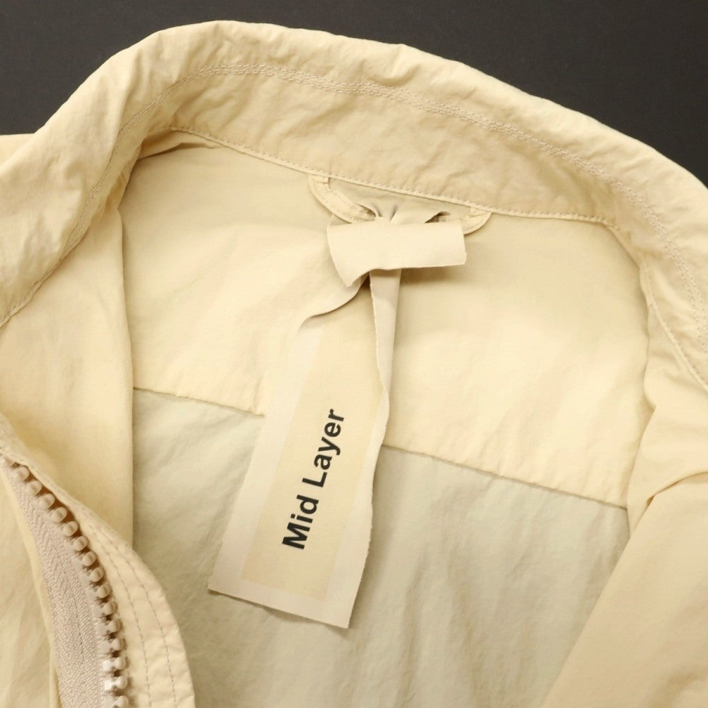 【中古】テンシー Ten c Mid Layer ジップアップ ナイロンジャケット ブルゾン クリームベージュ【サイズ46】【 状態ランクB 】【 メンズ 】