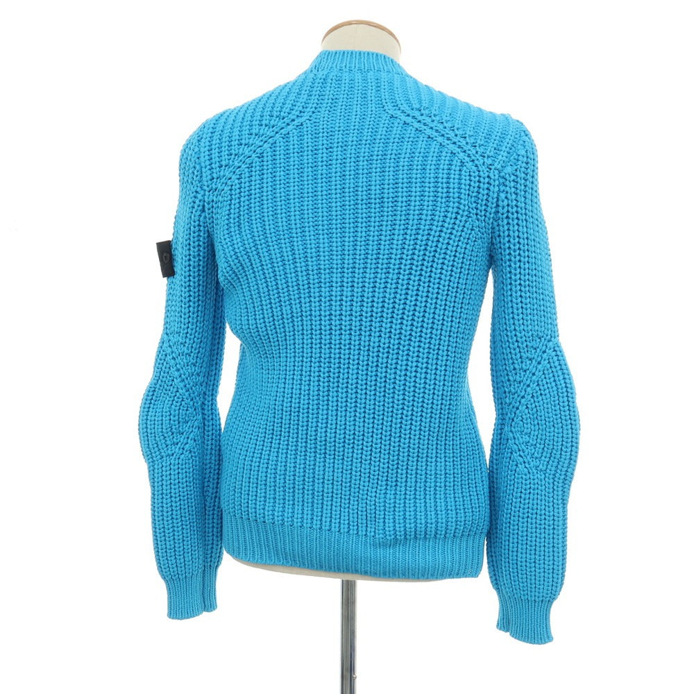 【中古】ストーンアイランド STONE ISLAND コットンナイロン クルーネック プルオーバーニット ライトブルー【サイズS】【 状態ランクB 】【 メンズ 】