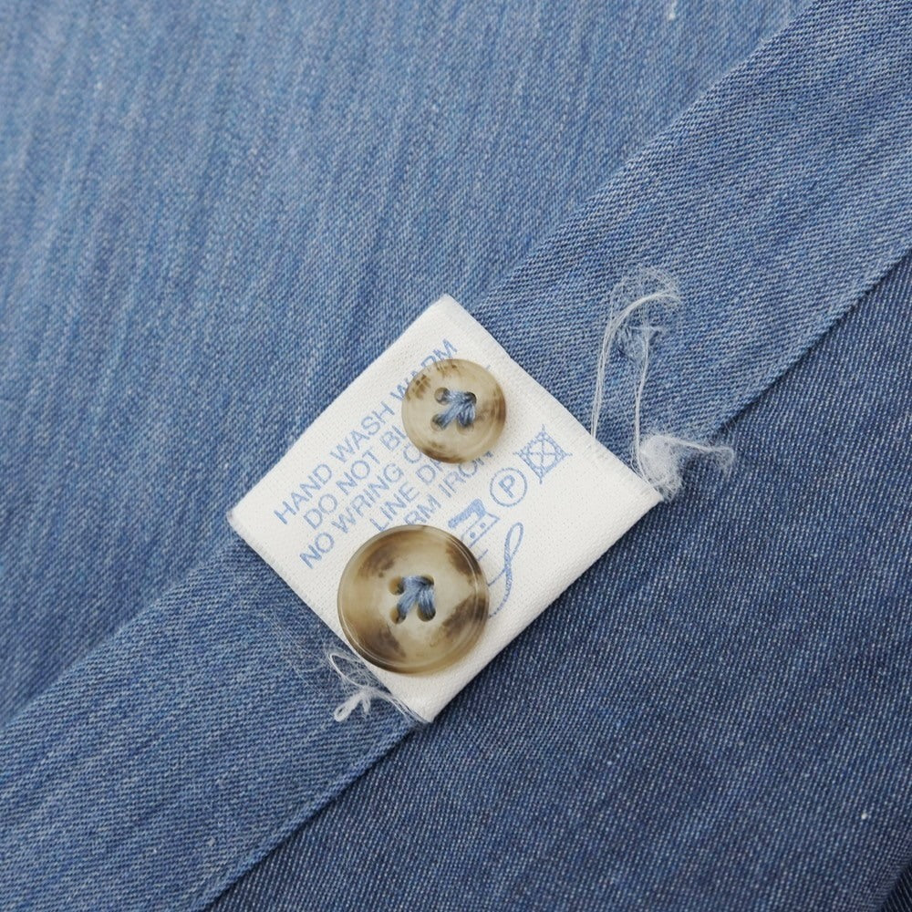 【中古】ジャンネット giannetto コットン セミワイドカラー カジュアルシャツ ブルー【サイズ42】【 状態ランクB 】【 メンズ 】
