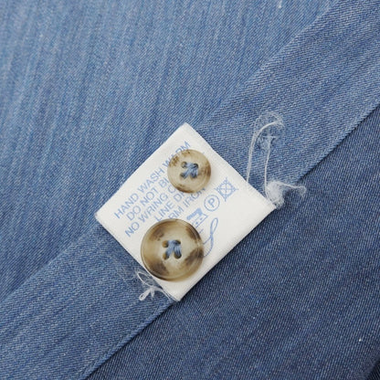 【中古】ジャンネット giannetto コットン セミワイドカラー カジュアルシャツ ブルー【サイズ42】【 状態ランクB 】【 メンズ 】