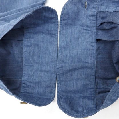 【中古】ジャンネット giannetto コットン セミワイドカラー カジュアルシャツ ブルー【サイズ42】【 状態ランクB 】【 メンズ 】