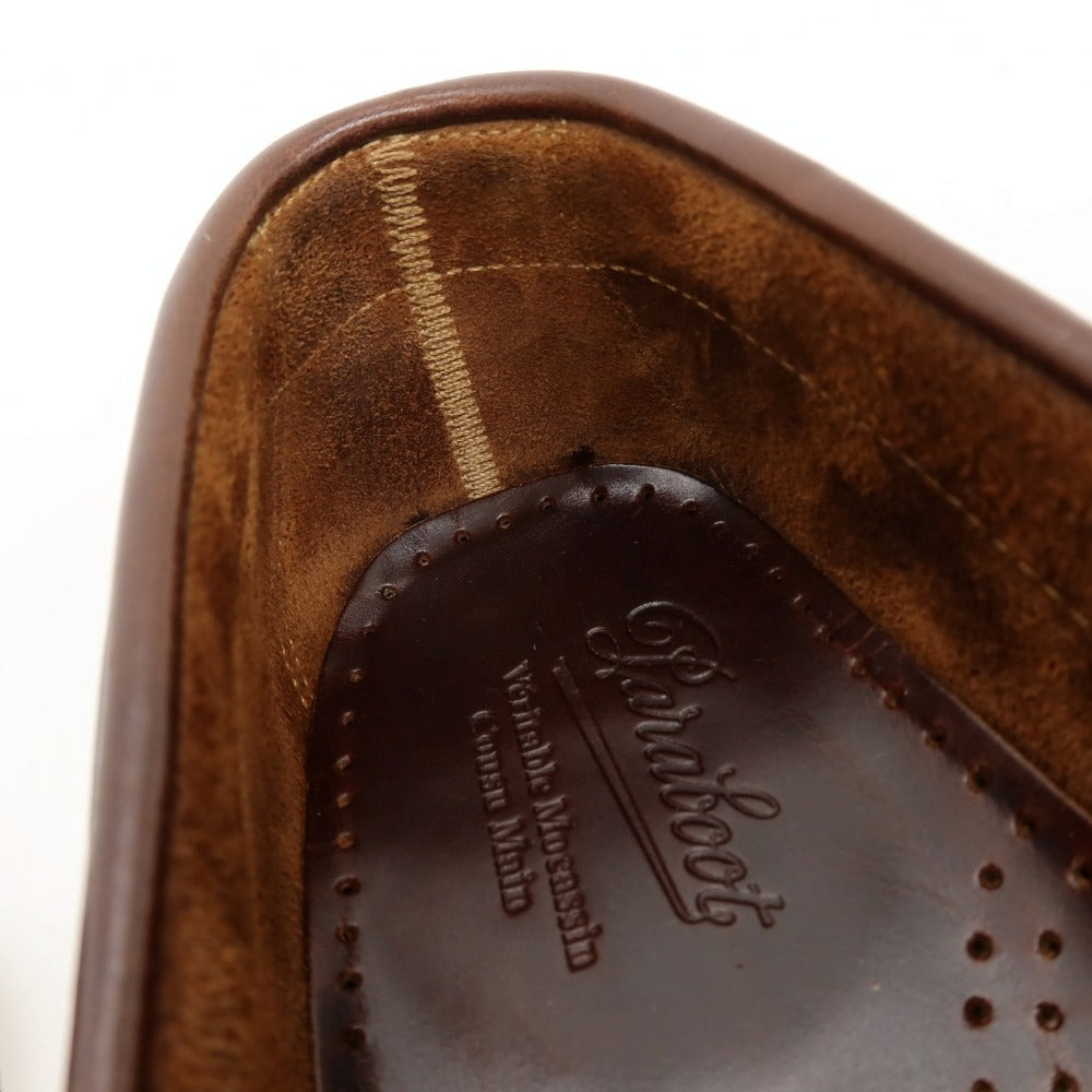 【中古】パラブーツ Paraboot BARTH レザー デッキシューズ ブラウン【サイズ7】【 状態ランクB 】【 メンズ 】