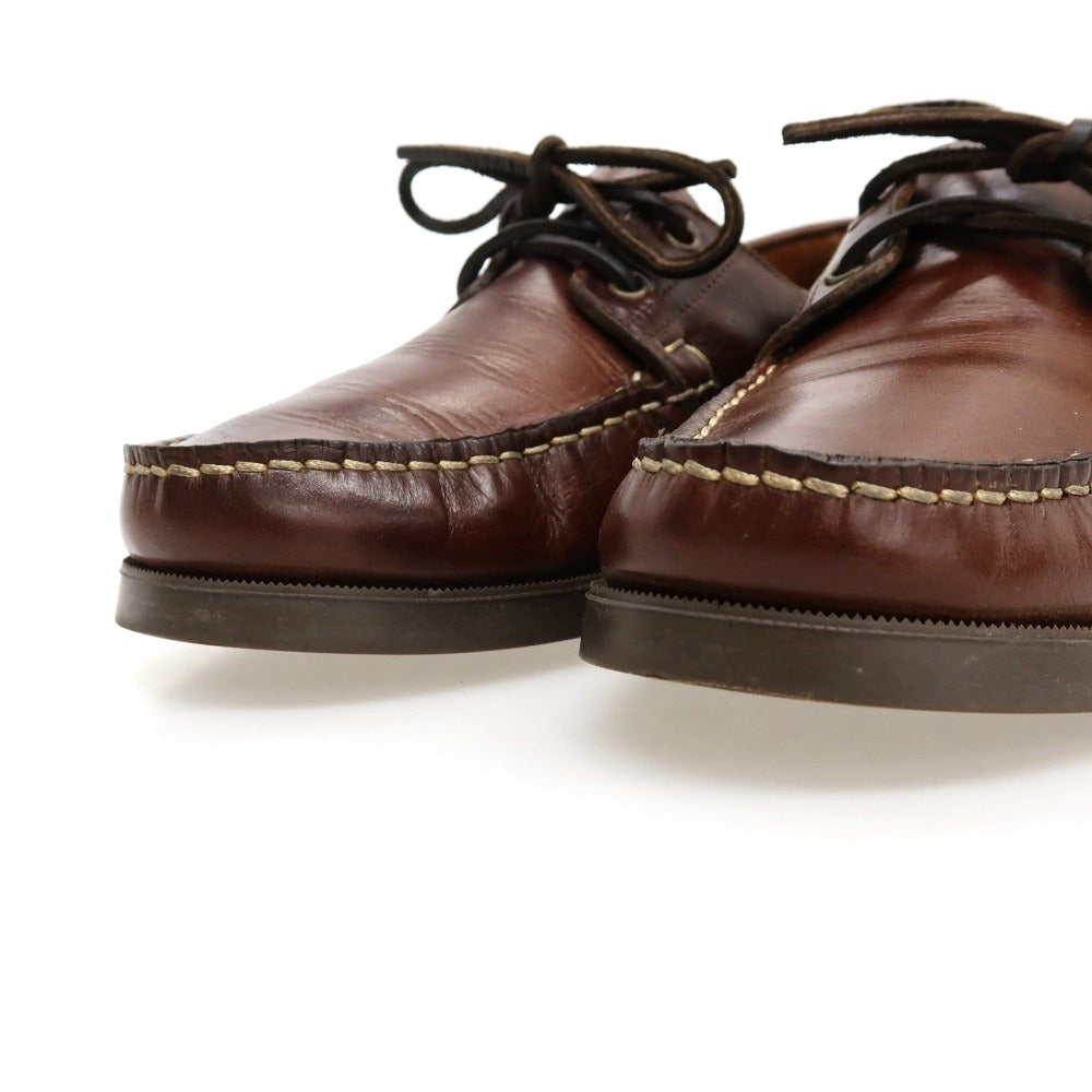 【中古】パラブーツ Paraboot BARTH レザー デッキシューズ ブラウン【サイズ7】【 状態ランクB 】【 メンズ 】