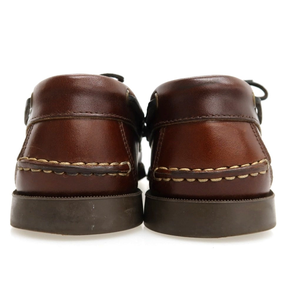 【中古】パラブーツ Paraboot BARTH レザー デッキシューズ ブラウン【サイズ7】【 状態ランクB 】【 メンズ 】