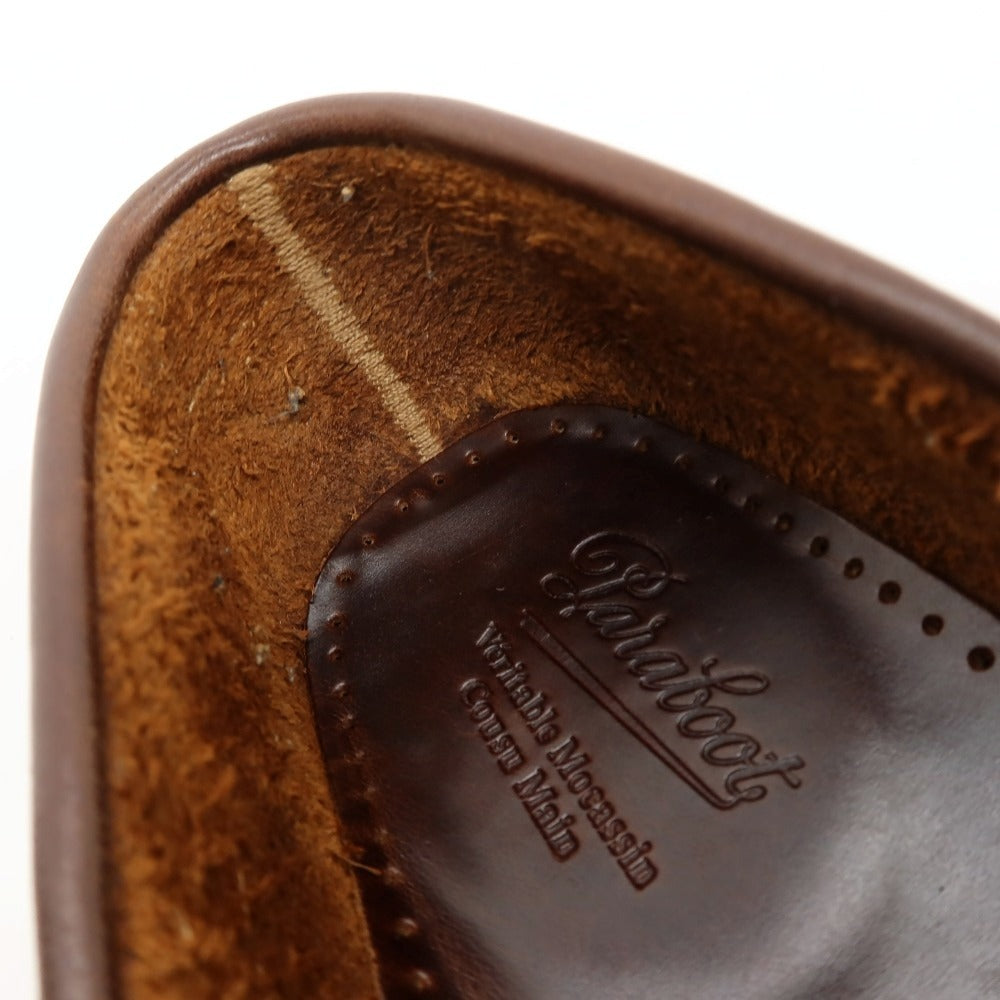【中古】パラブーツ Paraboot BARTH レザー デッキシューズ ブラウン【サイズ7】【 状態ランクB 】【 メンズ 】