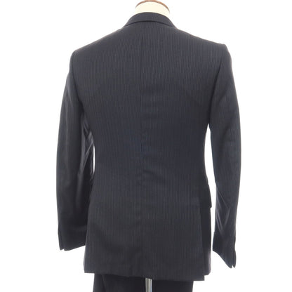 【中古】ポールスミスコレクション PAUL SMITH COLLECTION ウール ストライプ 2つボタンスーツ グレーxブラック【サイズM】【 状態ランクB 】【 メンズ 】